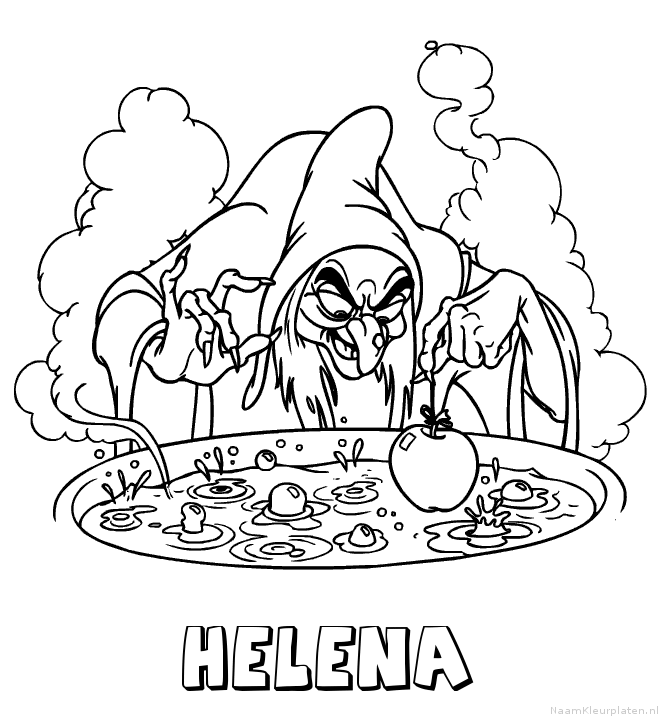 Helena heks kleurplaat