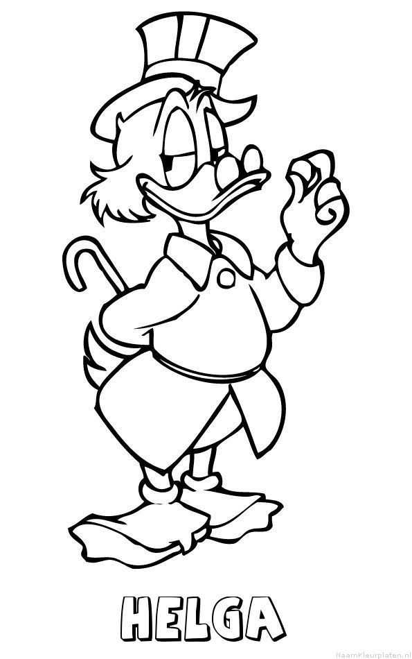 Helga dagobert duck kleurplaat