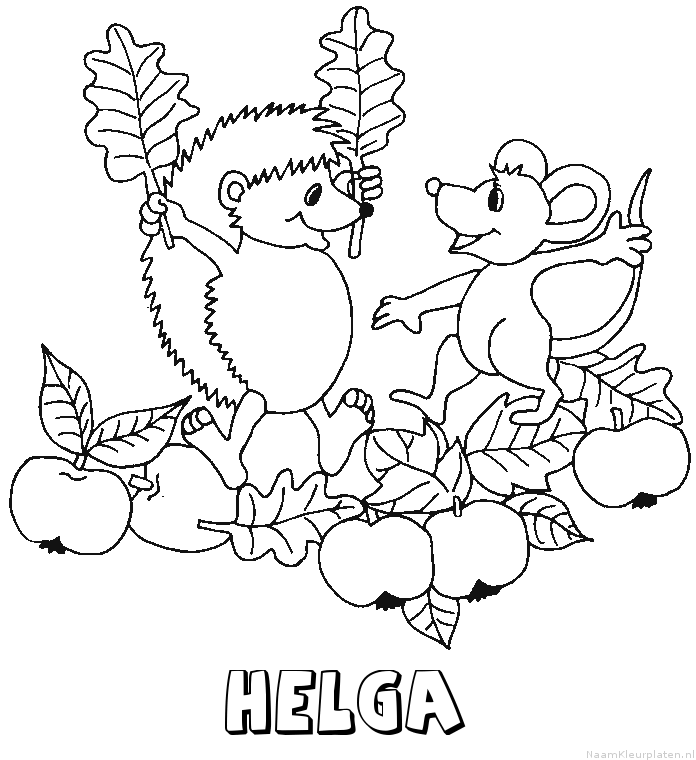 Helga egel kleurplaat