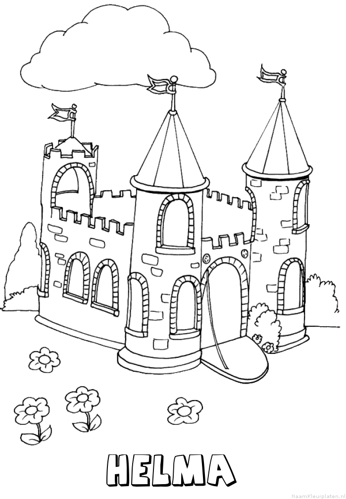 Helma kasteel kleurplaat