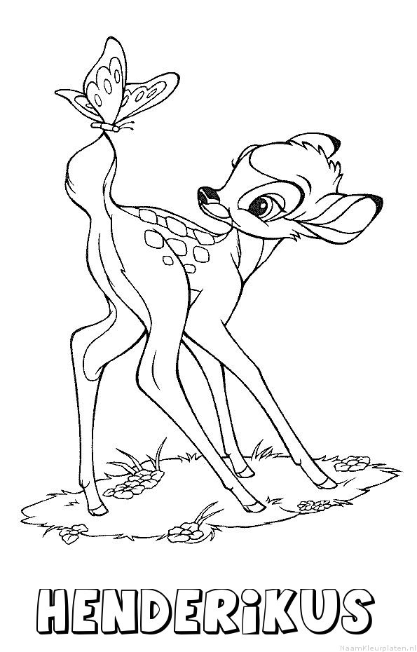 Henderikus bambi kleurplaat