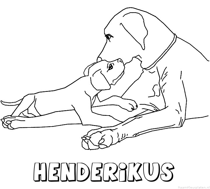 Henderikus hond puppy kleurplaat