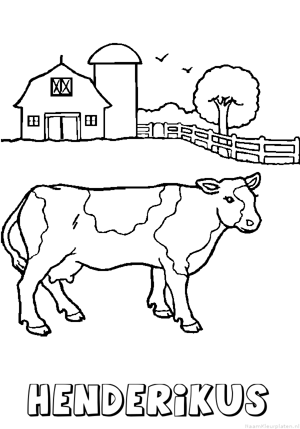 Henderikus koe kleurplaat