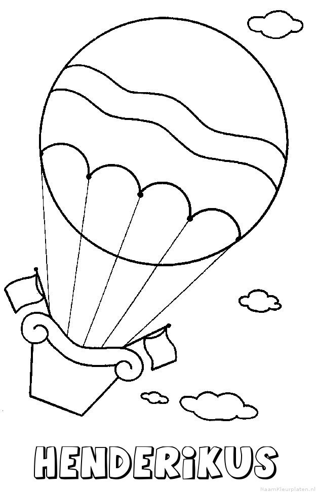 Henderikus luchtballon kleurplaat