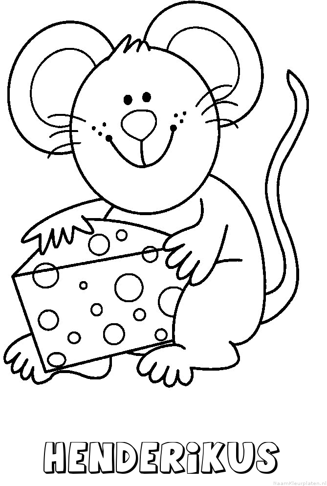 Henderikus muis kaas kleurplaat