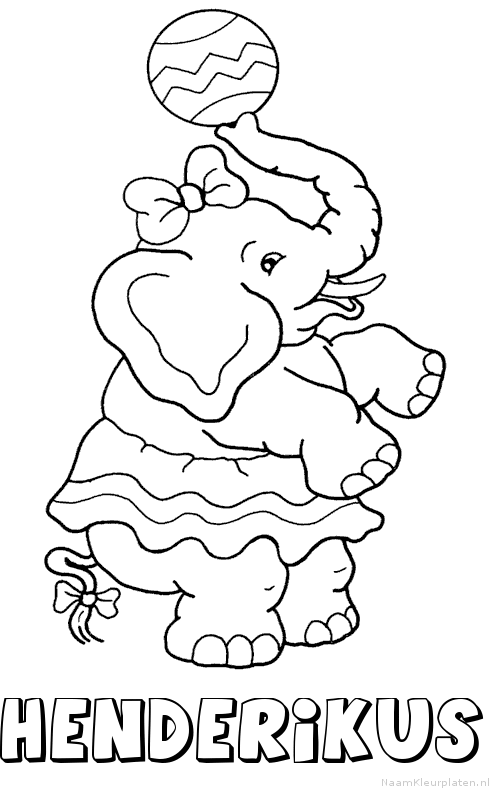 Henderikus olifant kleurplaat