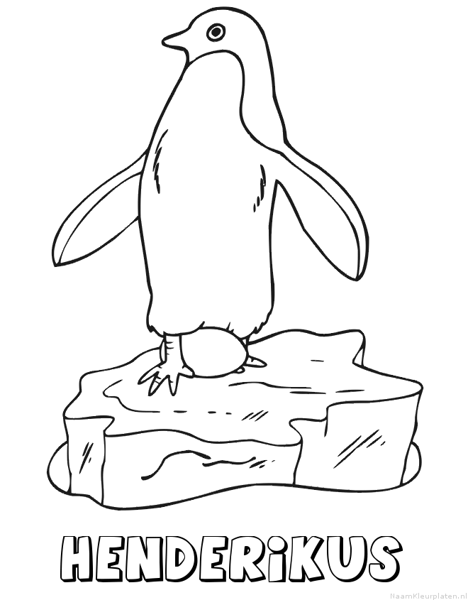 Henderikus pinguin kleurplaat