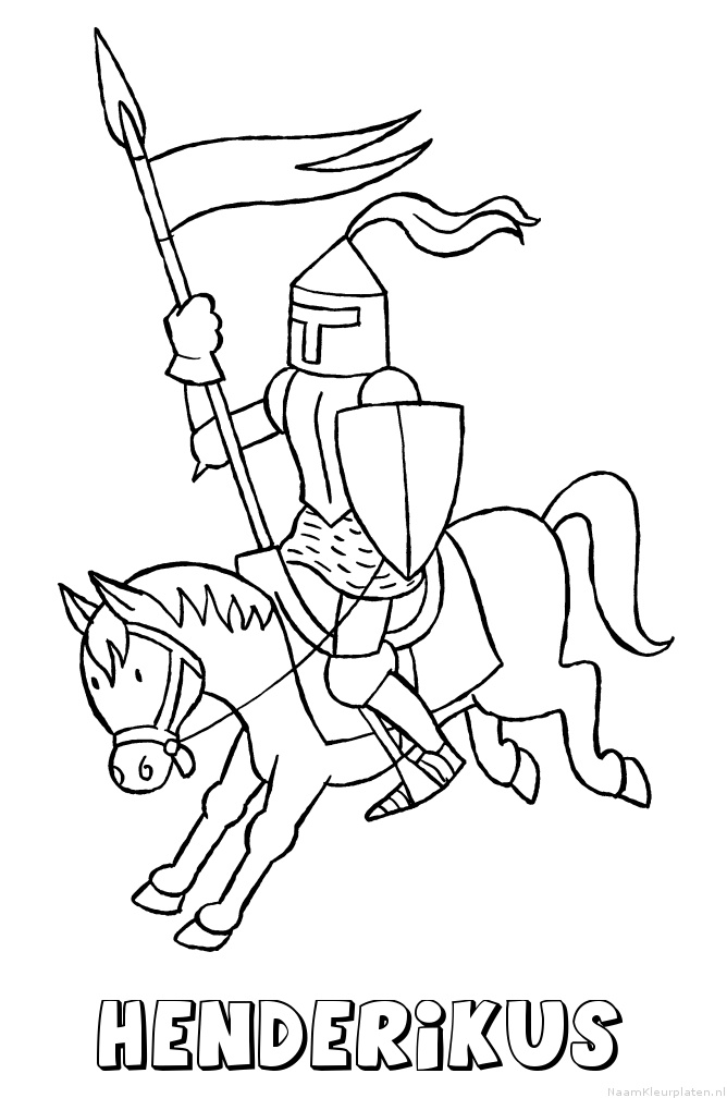 Henderikus ridder kleurplaat