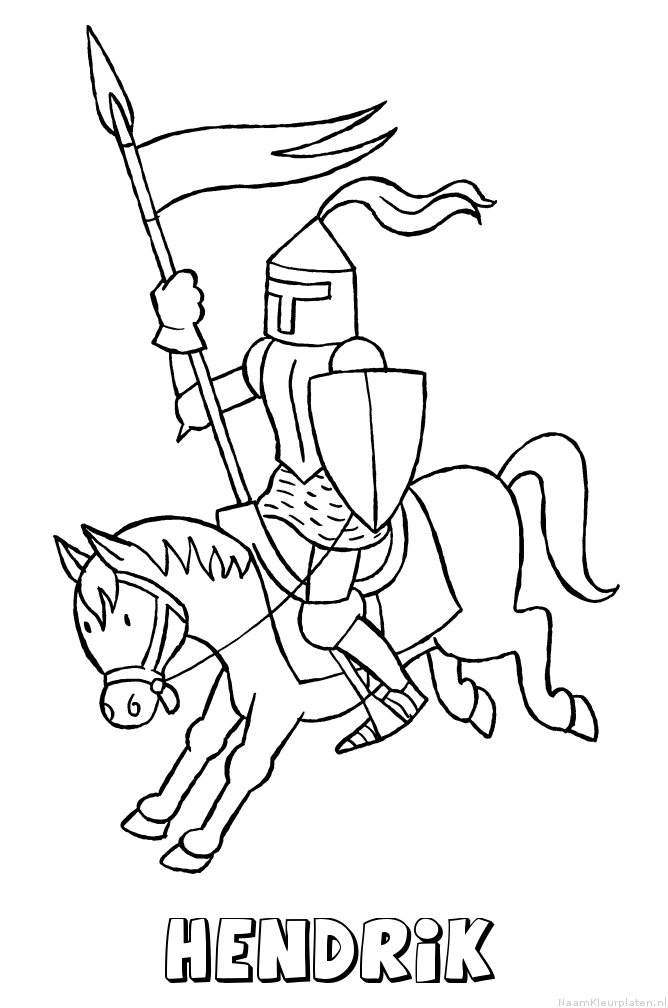 Hendrik ridder kleurplaat