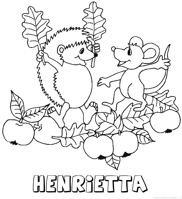 Henrietta egel kleurplaat