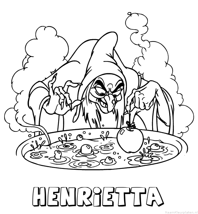 Henrietta heks kleurplaat