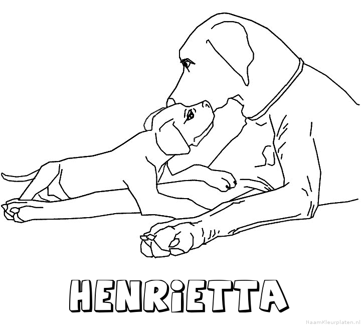 Henrietta hond puppy kleurplaat