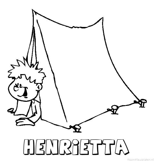 Henrietta kamperen kleurplaat