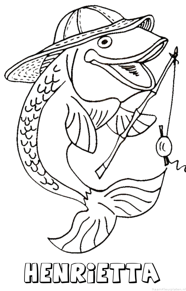 Henrietta vissen kleurplaat