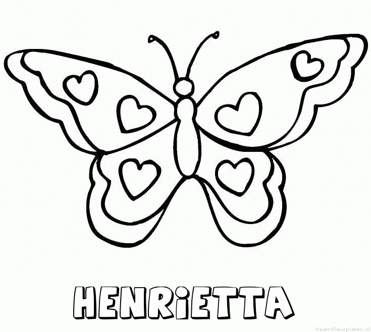 Henrietta vlinder hartjes
