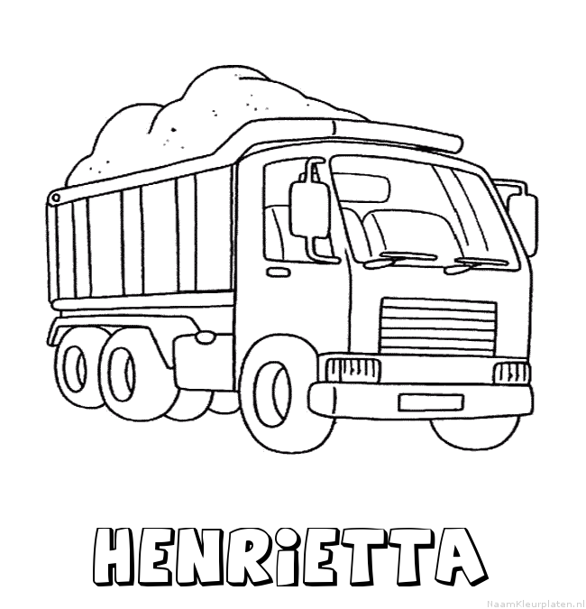 Henrietta vrachtwagen kleurplaat