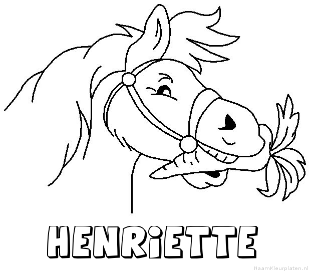 Henriette paard van sinterklaas kleurplaat
