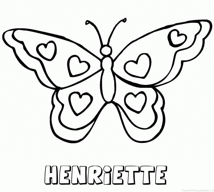 Henriette vlinder hartjes