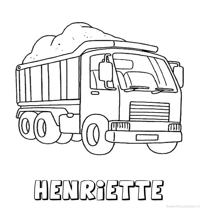 Henriette vrachtwagen kleurplaat