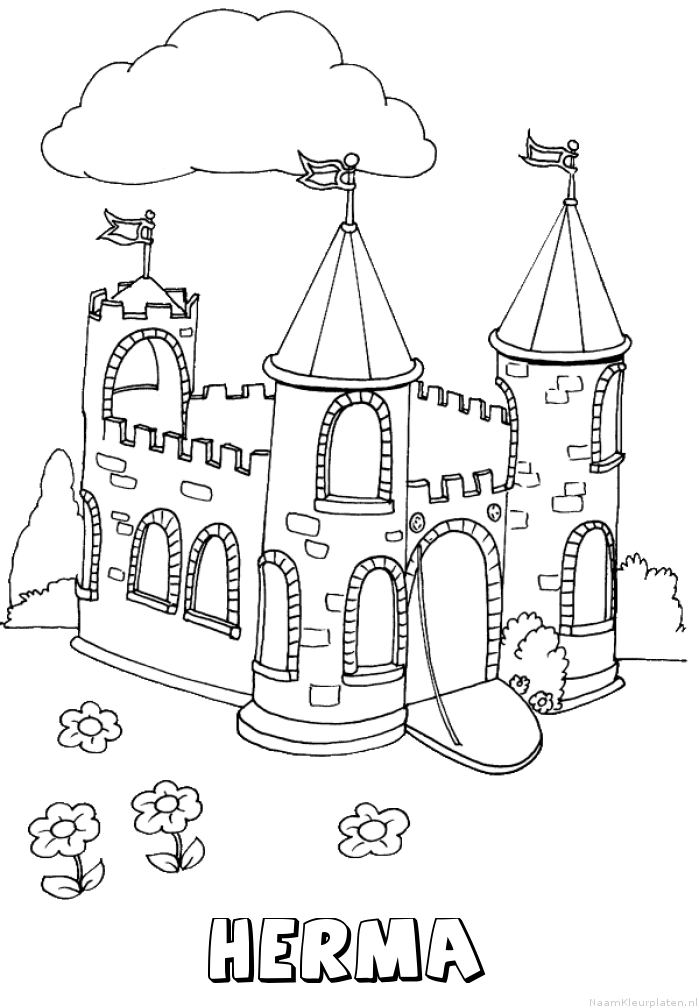 Herma kasteel kleurplaat