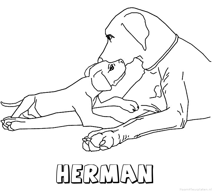 Herman hond puppy kleurplaat