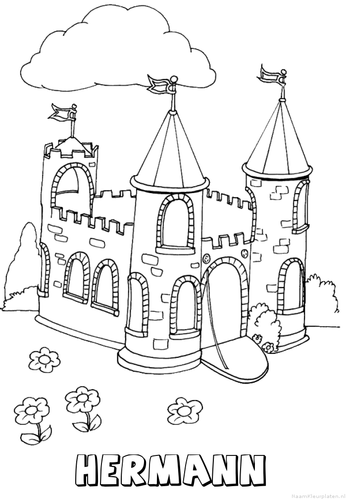 Hermann kasteel kleurplaat