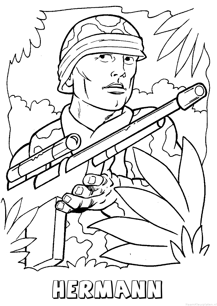 Hermann leger kleurplaat