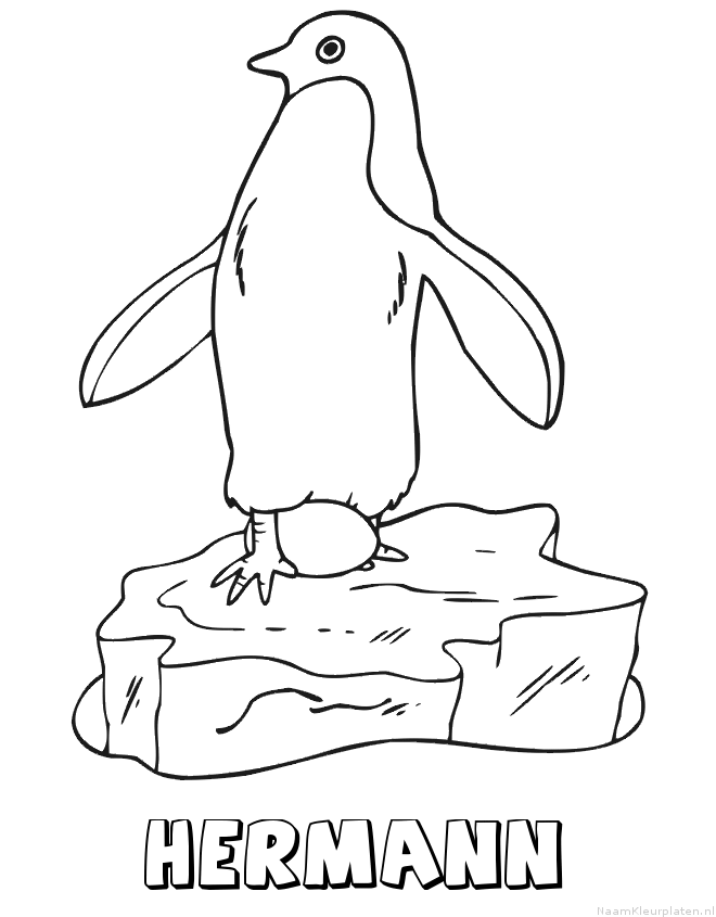 Hermann pinguin kleurplaat