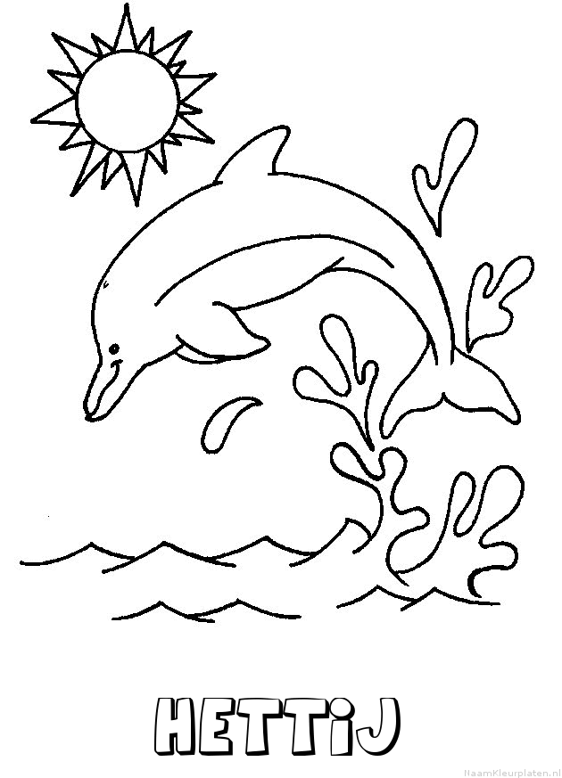 Hettij dolfijn kleurplaat