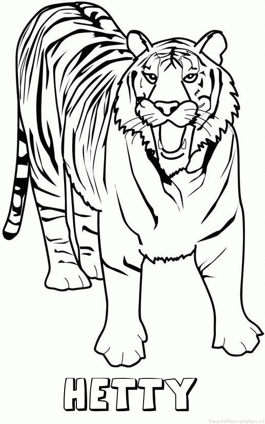 Hetty tijger 2 kleurplaat