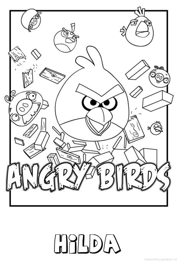 Hilda angry birds kleurplaat