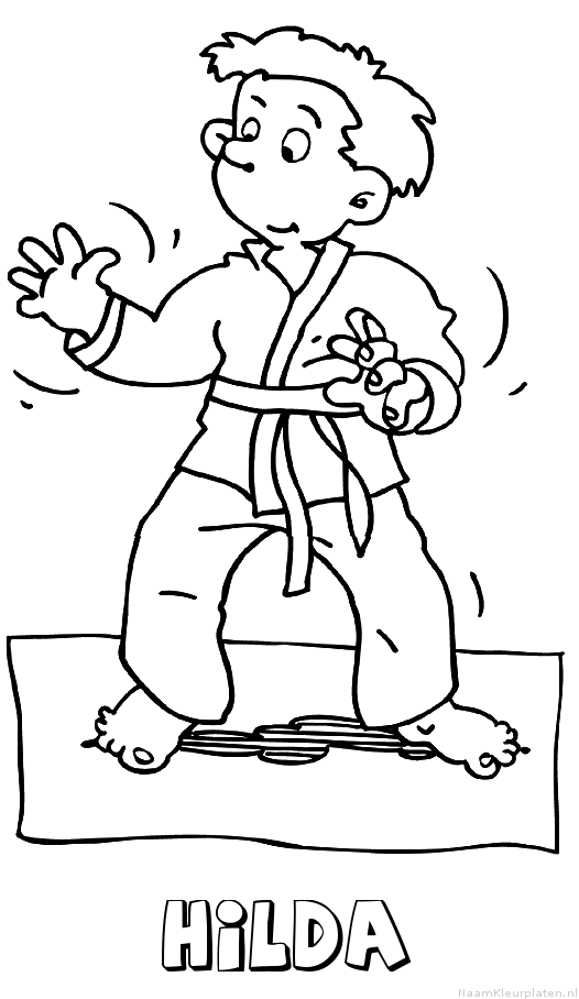 Hilda judo kleurplaat