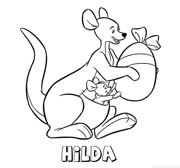 Hilda kangoeroe kleurplaat