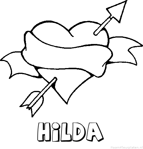 Hilda liefde kleurplaat