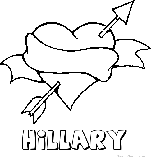Hillary liefde kleurplaat
