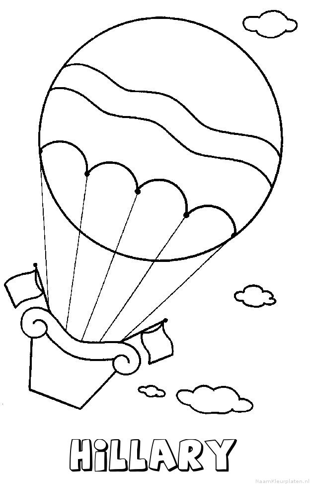 Hillary luchtballon kleurplaat
