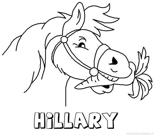 Hillary paard van sinterklaas kleurplaat