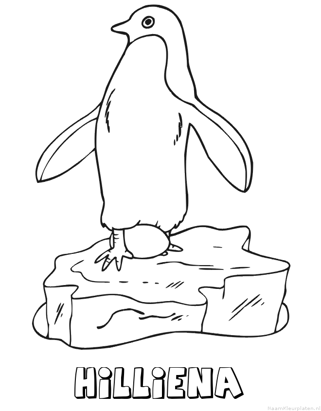Hilliena pinguin kleurplaat