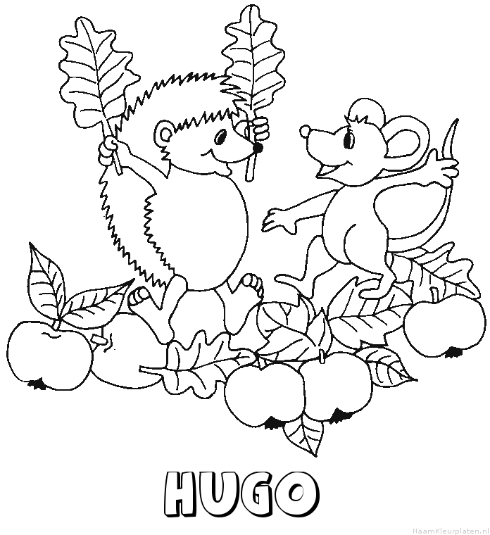 Hugo egel kleurplaat