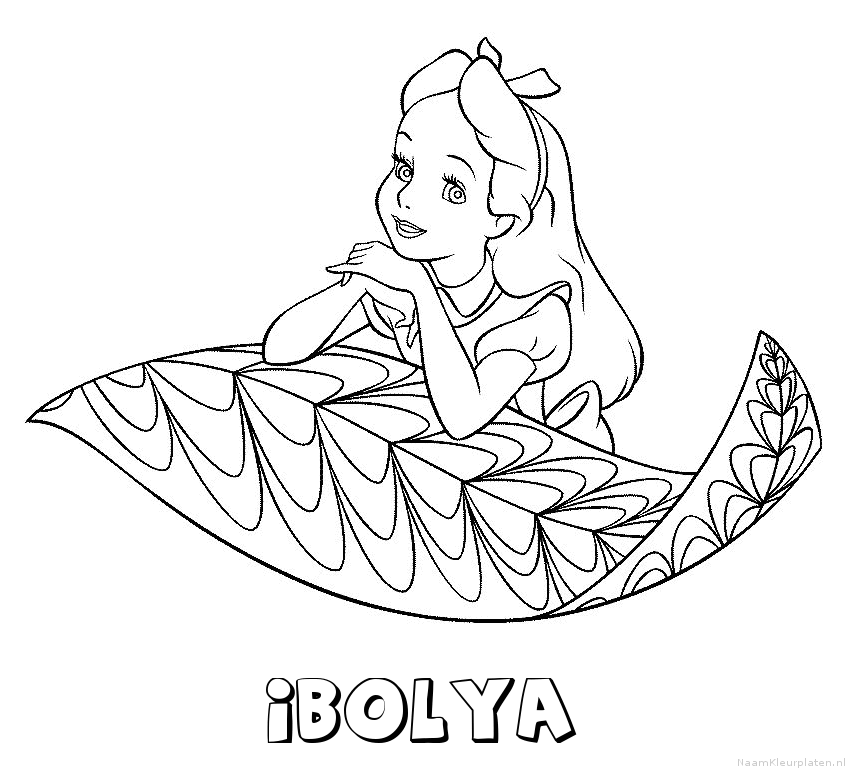 Ibolya alice in wonderland kleurplaat