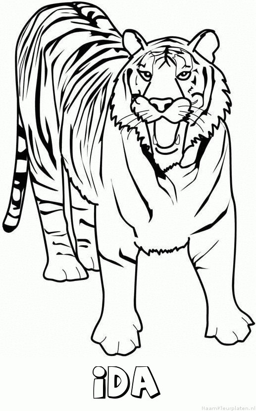 Ida tijger 2 kleurplaat