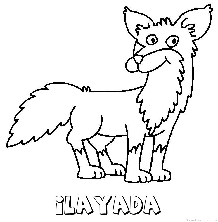 Ilayada vos kleurplaat