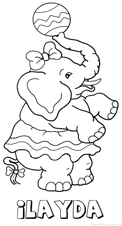 Ilayda olifant kleurplaat