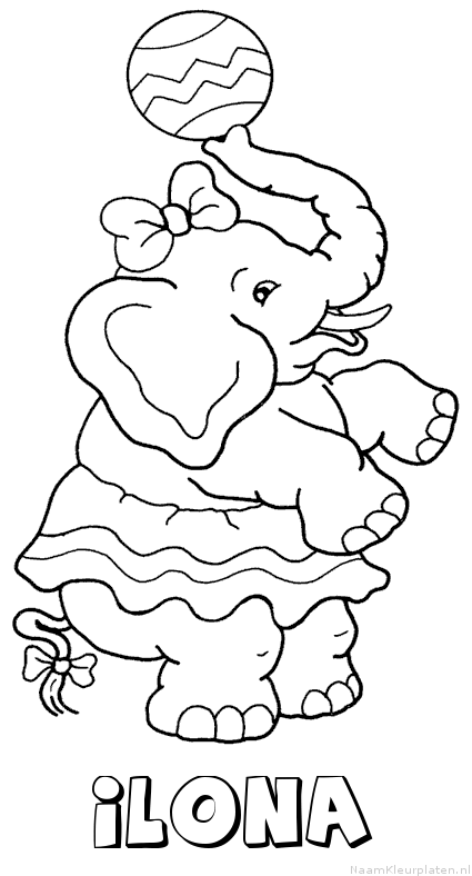 Ilona olifant kleurplaat