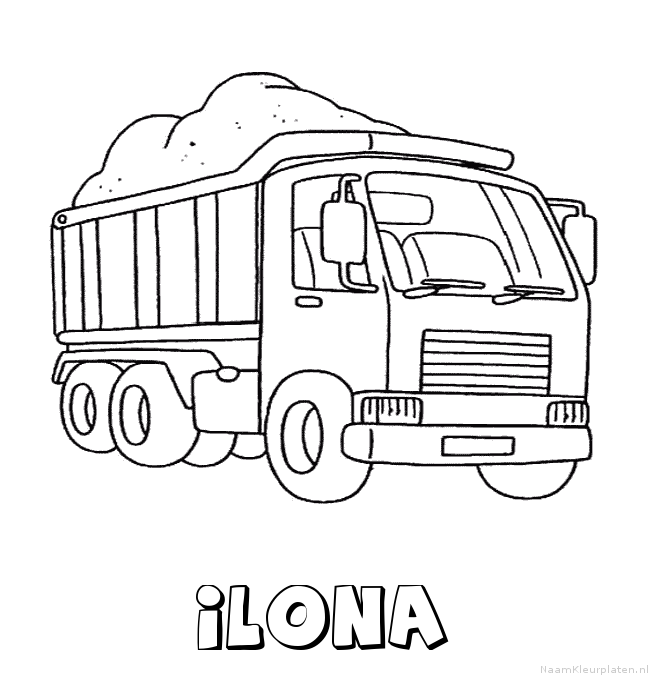 Ilona vrachtwagen kleurplaat