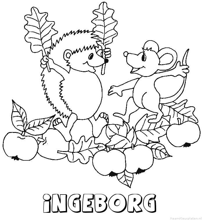 Ingeborg egel kleurplaat
