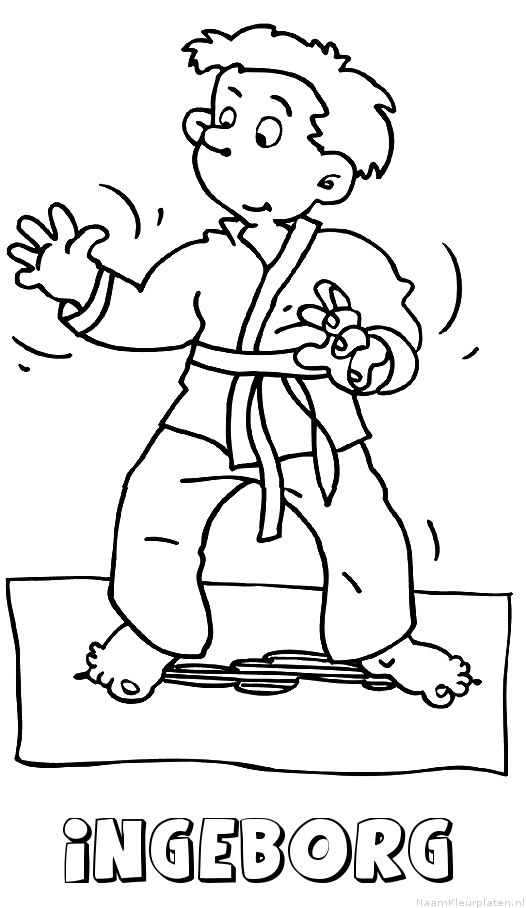 Ingeborg judo kleurplaat