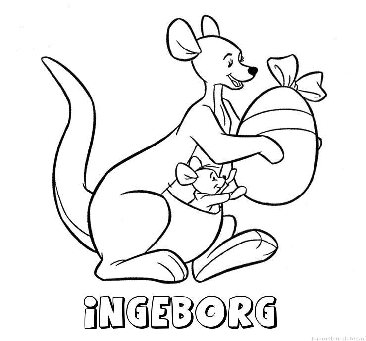 Ingeborg kangoeroe kleurplaat