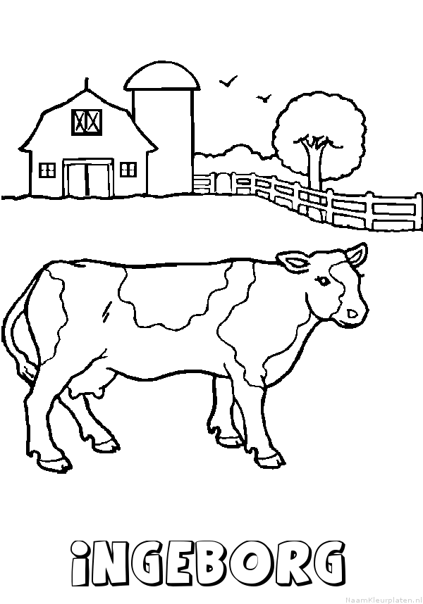 Ingeborg koe kleurplaat