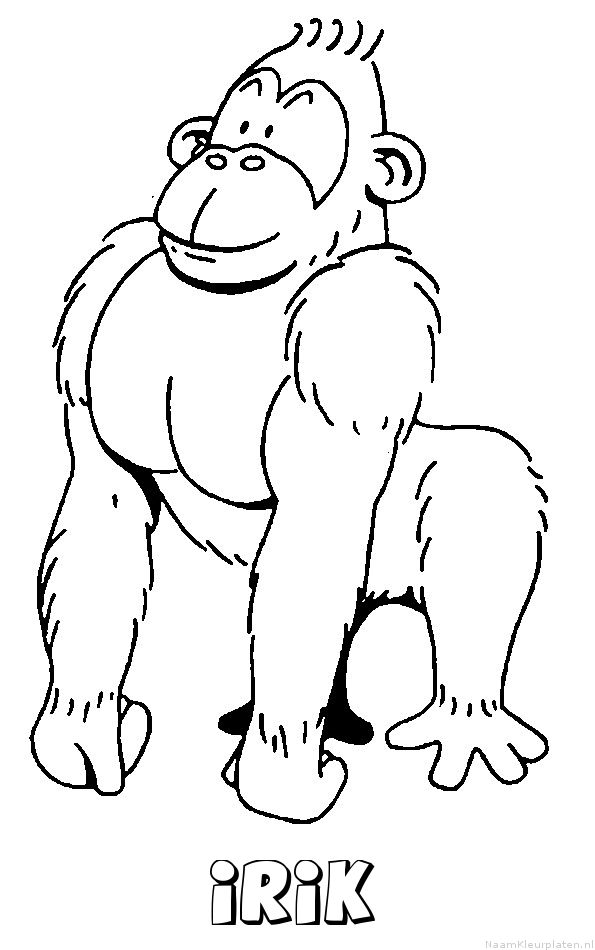 Irik aap gorilla kleurplaat